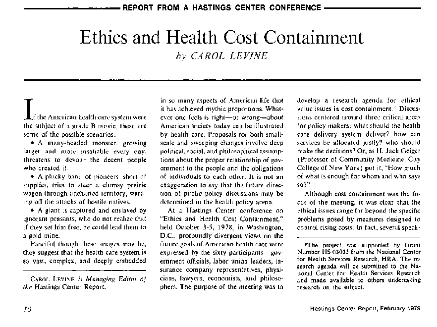 Ethics and Health Cost Containment.1