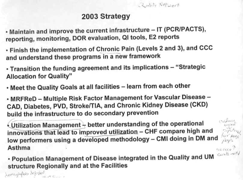 KP National Strategy - Guiding Vision as an Organization to achieve by 2005