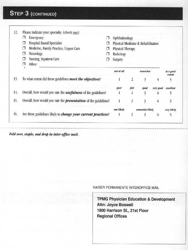 Kaiser Permanente Step 3 Post Test Clinical Practice Guidelines for Acute Stroke Quartet III - Inpatient Management.