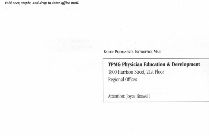 TPMG Physician Education & Development Envelope