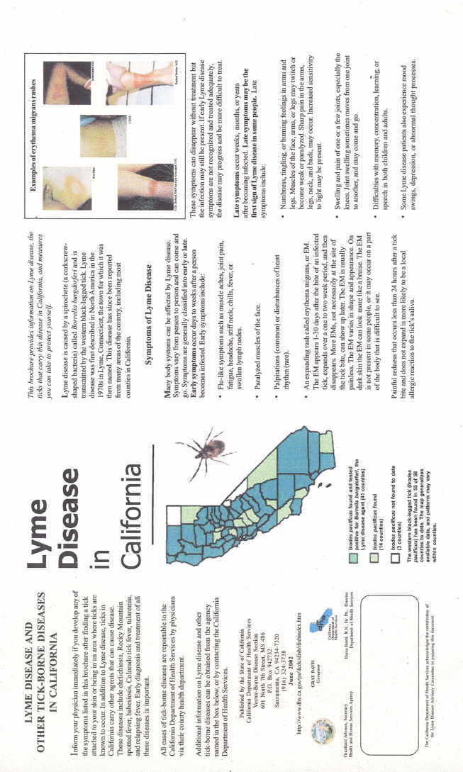 California Lyme disease information 1