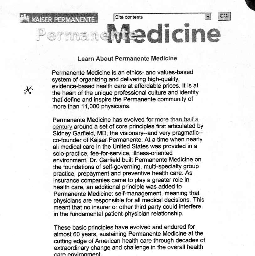 Learn About Permanente Medicine Advertisement