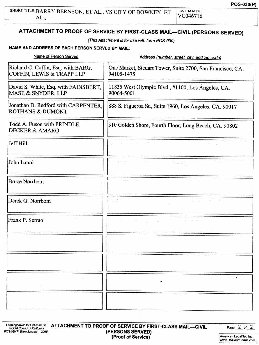 VC046716 Motion to Allow Media in the Court Room by Plaintiff Leonard Martin January 31, 2008