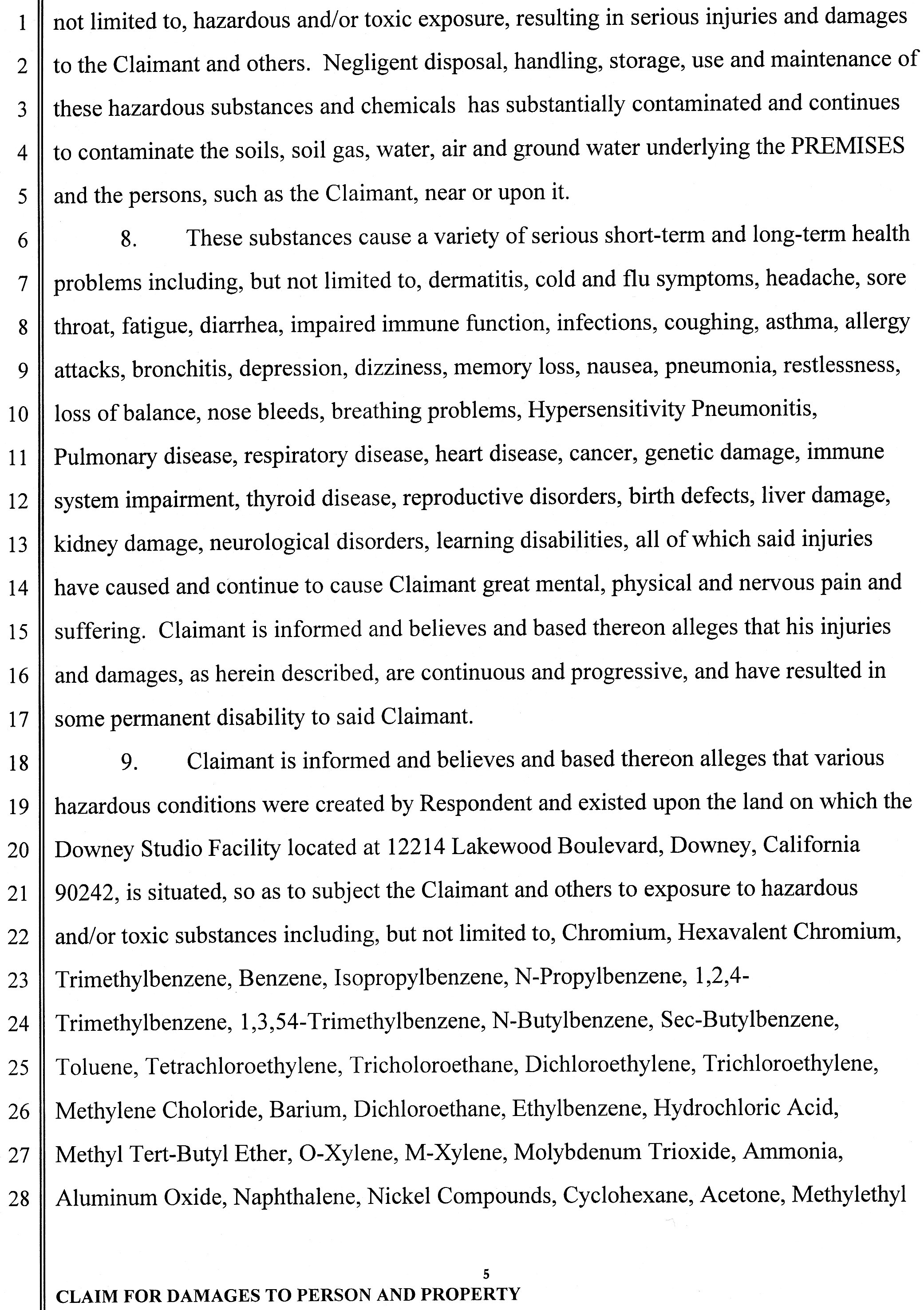 May 9, 2007 filing against the General Services Office of The United States of America