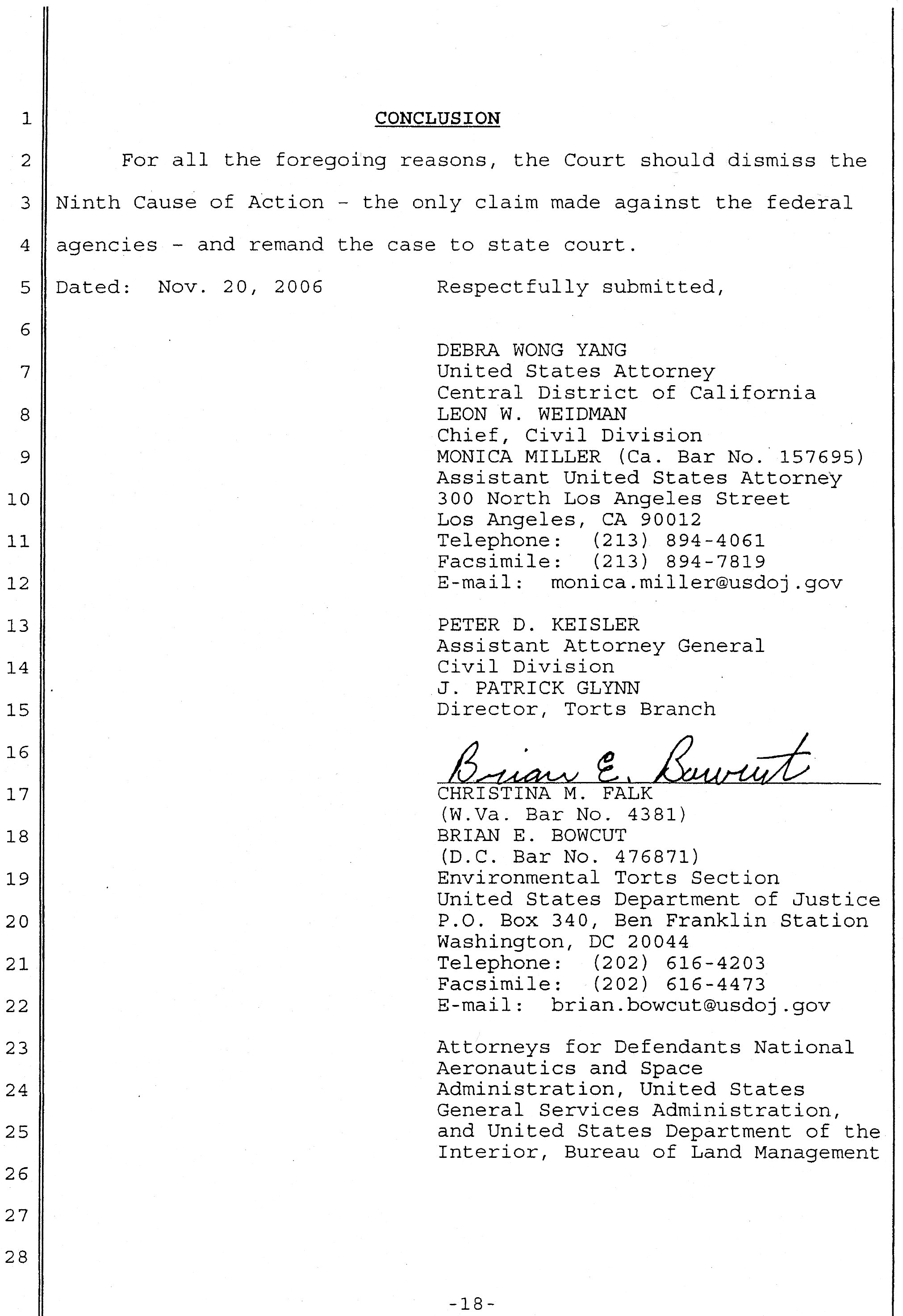 The Boeing Company Declaration of Kathryn L. Oehlschlager of 10-09-07