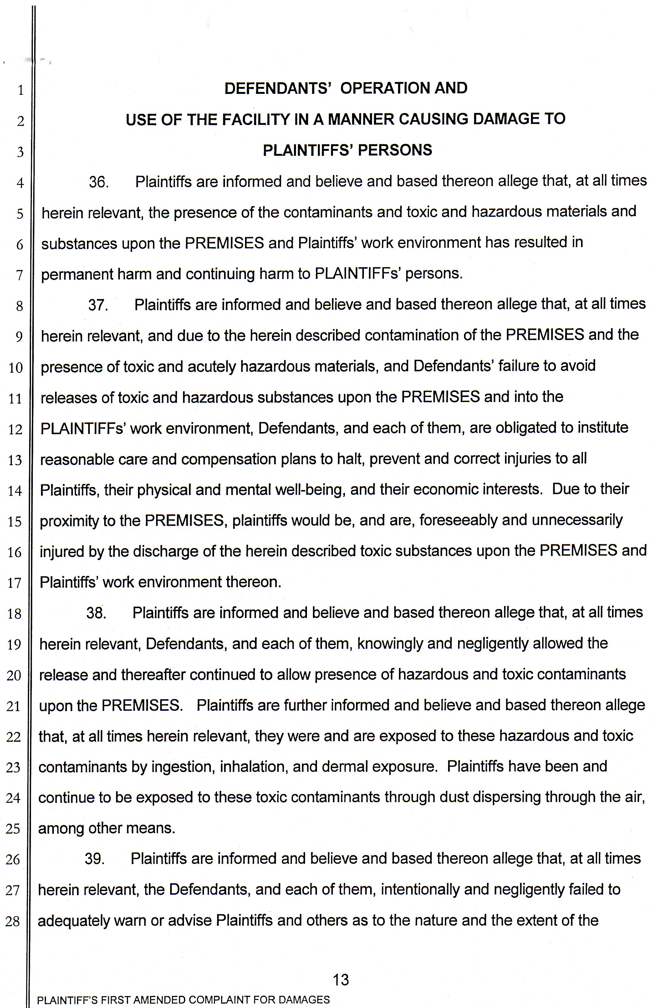 Barry Bernson, et al vs City of Downey, Downey Studios LLC, Industrial Realty Group, Los Angeles Center Studios, Ezralow Company, Dreamworks Pictures, Entertainment Partners, national Aeronautics and Space Administration, Boeing, VC 046716