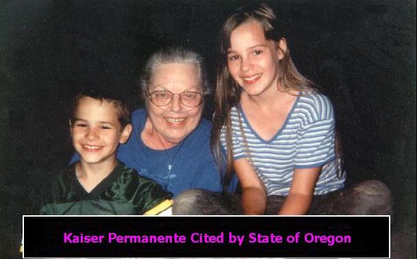 Evelyn Moreno and her grandchildren