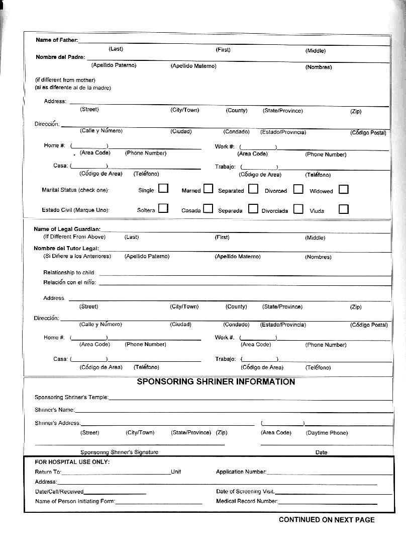 Spanish application page 2